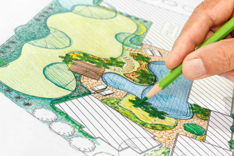 afbeelding tuinplan tekening