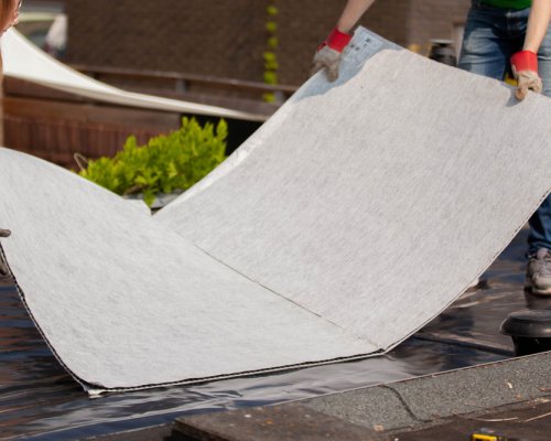 foto leggen van de drainage laag