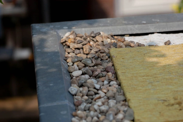 foto van een grindrand 