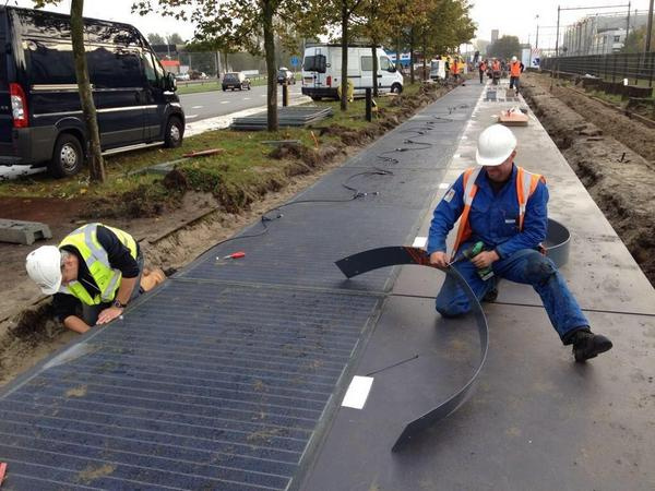 Afbeelding als illustratie bij artikel Zonnepanelen in wegen en fietspaden